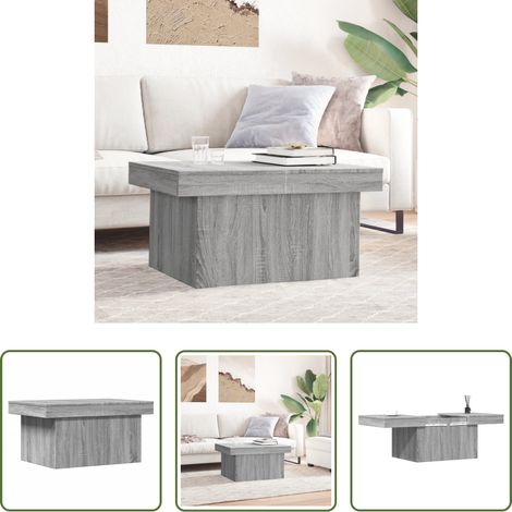 Table basse sonoma gris - Table basse sonoma gris 100x55x40 cm bois d'ingénierie (1/5)