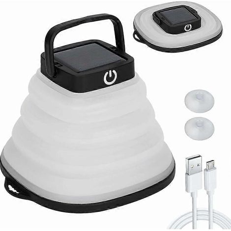 Lanterne de camping solaire pliable avec 3 modes d'éclairage, idéale pour la maison, le camping, la randonnée et la pêche. (1/5)