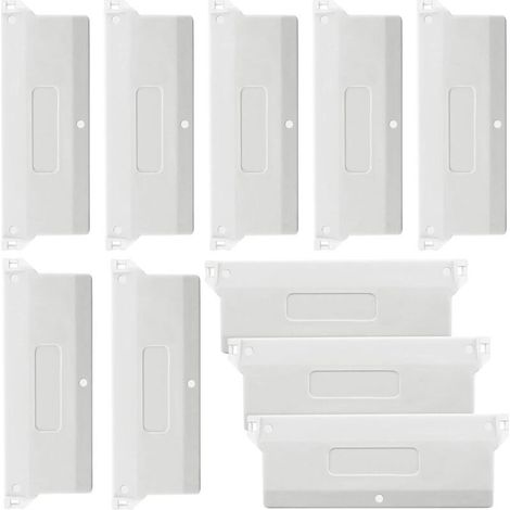 Poids de lestage pour stores verticaux, 10 pièces, lattes de store vertical, dimensions 127 mm, couleur blanche, fixation pour stores verticaux (1/5)