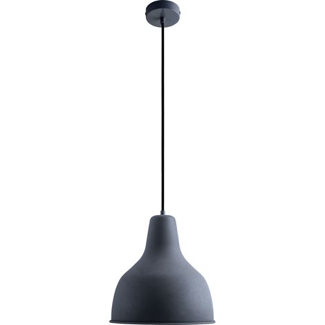 Paco Home Pendelleuchte Hängelampe Esszimmer Küchenlampe Hängend Esstischlampe E27 Anthrazit-Weiß, 1-flammig