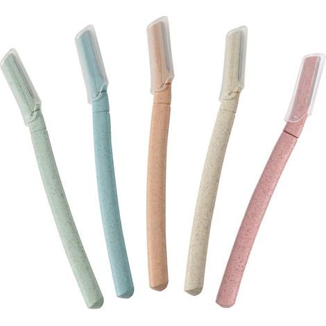 Ensemble de 5 rasoirs à sourcils, tondeuse à sourcils, lame exfoliante pour le visage, épilateur et tondeuse pour le visage.-AquaForge (1/5)