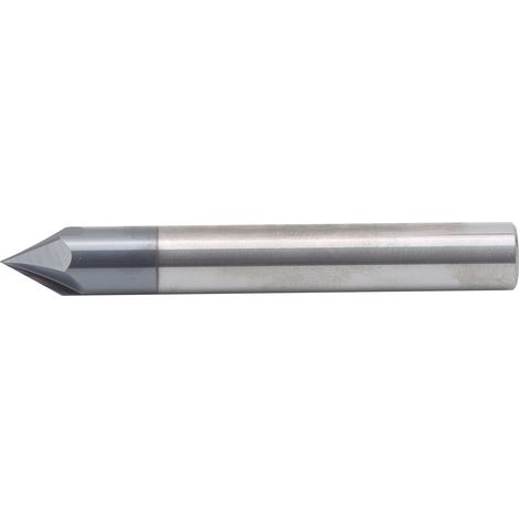 Fraise à chanfreiner 3 lèvres 60° en carbure de tungstène, fraise de défonçage CNC D10 x 60° x 75L pour polissage et gravure (1/5)
