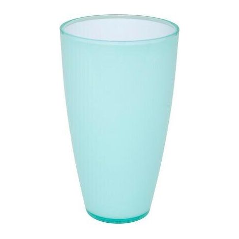 Vaso de poliestireno plástico color menta de 8,5 x 14,5 cm.