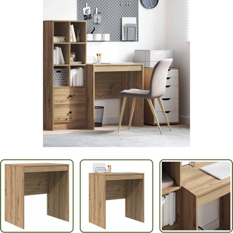 vidaXL Bureau moderne - Bureau Chêne artisanal 70 x 50 x 76 cm (1/5)