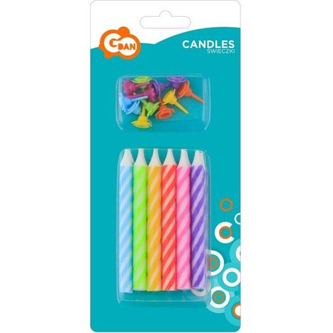 Velas de cumpleaños de 8 cm, 12 unidades