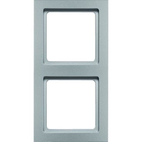 Plaque de finition Berker 10126094 aluminium gris pack 2