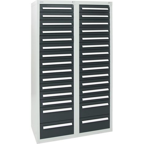 Stumpf Schubladenschrank Serie T-100/35-1, RAL 7035/7016, 30 Schubladen (1/3)