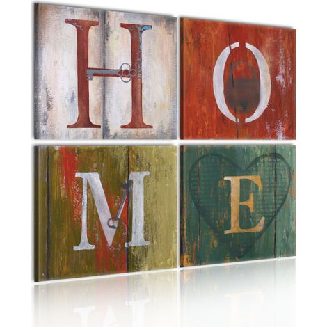 Tableau Imprimé "Welcome Home" 80 x 80 cm (1/2)