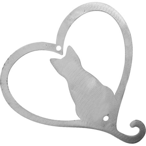 Katzenanhänger aus Eisen als Gartendeko und Katzendekoration