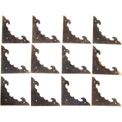 Protections d'angle métalliques, vintage, lot de 12, 40/58 mm (1/5)