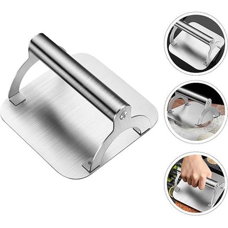 Hamburgerform aus 100 % Edelstahl – Geeignet für Grill und Backofen (Silber, 2-teiliges Set) (1/4)
