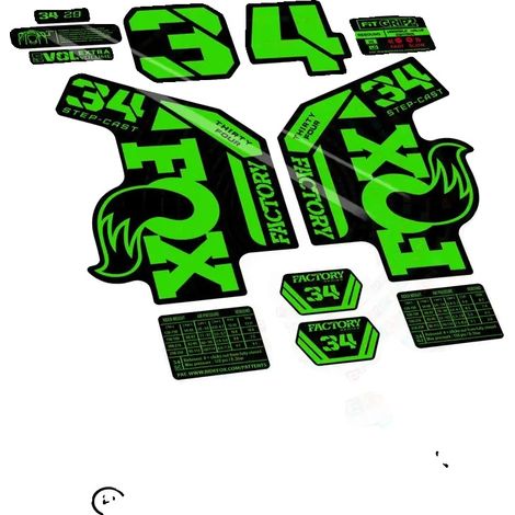 Pegatinas, material de vinilo, diseños personalizables, verde fluorescente. (1/2)