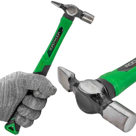 Martillo de construcción para clavar clavos y enderezar chapa metálica 120 g (1/4)