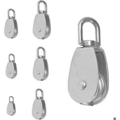 Poulie Pivotante - M15 - Acier Inoxydable 304 - Pour Levage Mono-Roue - Lot De 4 (1/3)