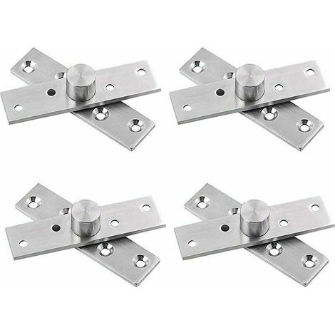 - Charnières Pivot Porte à Rotation Cachée de 360 Degrés 4 PCS Pivot Hinge for Door Charnière de Porte Supérieure Inférieure en Bois à Charnière en Acier Inoxydable épaissies pour Armoire Fenê