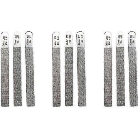 Set aus 9 Feilen für Gitarrensättel, Werkzeuge für Gitarrenbauer zum Feilen von Bünden und Kerben, für Saiteninstrumente. (1/5)