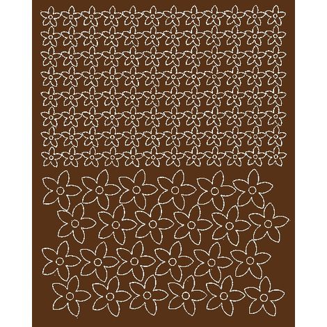 Autocollants floraux pour casque de vélo, 120 pièces, marron brillant