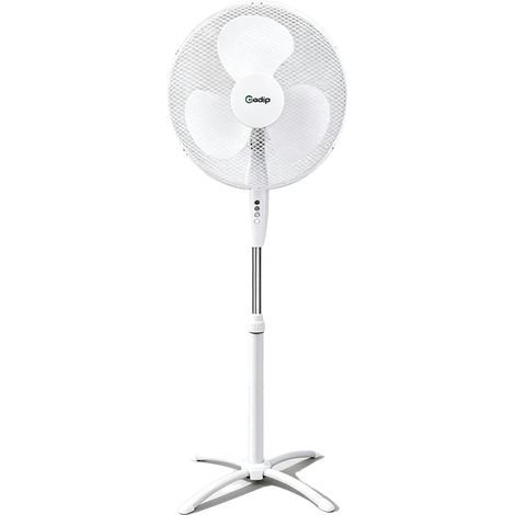 Standventilator, 3 Geschwindigkeitsstufen, höhenverstellbar, WEISS (1/2)