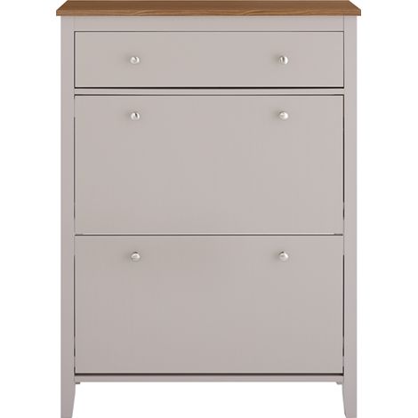 Sobuy Schuhschrank Schuhschrank Eingang - große Kapazität 12 Paar + Ablagefach, 80x25x108cm, hellbraun - fsr89-ka