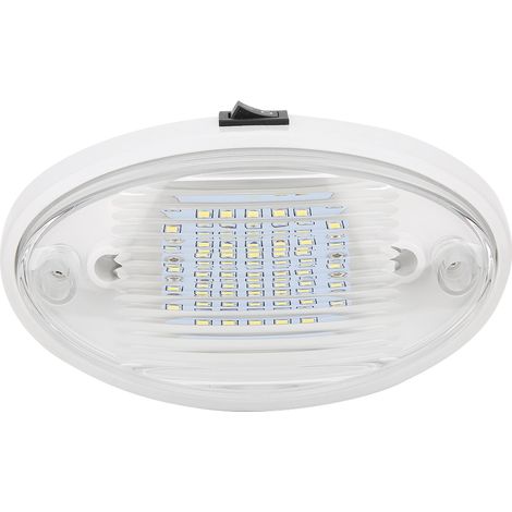 Plafonnier LED 12V 400 lumens, éclairage intérieur haute luminosité adapté aux voitures, camping-cars, yachts, bateaux et remorques. (1/5)