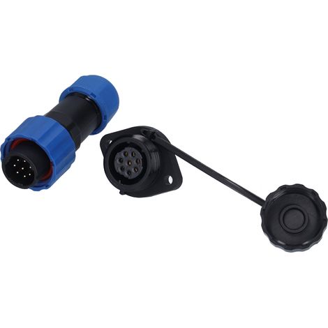 Connecteur étanche à bride SP16 pour l'aviation IP68, mâle et femelle, 8 broches (250 V 5 A) (1/5)