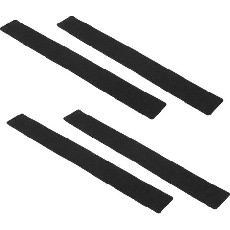Ruban Antidérapant Pour Escaliers En Pvc Sablé Noir 10 Cm x 80 Cm, Lot De 4 Pièces, Autocollants Antidérapants Pour Marches D’escalier Intérieures, Bande De Sécurité Résistante Et Solide (1/5)