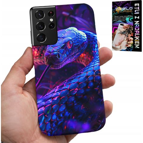 Coque pour Samsung Galaxy S21 Ultra - Motif serpent, cobra, serpent à sonnettes et reptiles + film protecteur (1/5)