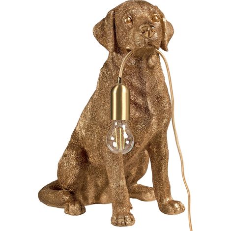 Tischlampe Hund MARLEY Gold