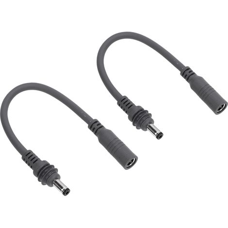 Lot de 2 câbles adaptateurs CC compatibles avec les mini-antennes paraboliques. Câble d'alimentation mâle-femelle, 5 A, 100 W, 20 cm (0,66 pi). (1/5)