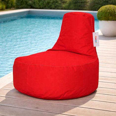 Pouf extérieur rouge avec poches ARTA (1/5)