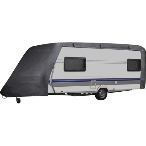 Wohnwagen-Abdeckung Grau Gr. S vidaXL