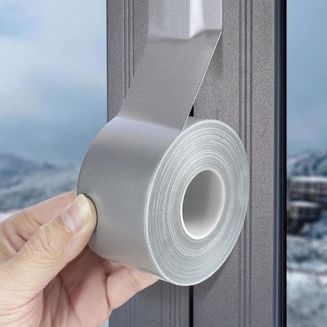 Lot de 2 Ruban d'étanchéité pour fenêtres, joint d'étanchéité pour climatiseur de autour du cadre, 5cm x 20m, étanche pour conduits, réparation(gris) (1/5)