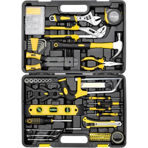 218-teiliges Werkzeugkoffer Set mit Schraubendrehern, Zangen und Hammer für Haushalt & DIY (1/5)