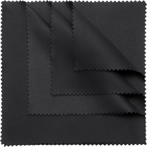 Paños de limpieza para gafas, Paño de microfibra, Limpieza sin arañazos, Paños suaves, Para todos, Paño de limpieza, Negro, 15x18cm, 30 unidades (1/5)