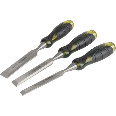 Professional Bevel Edge Chisel Set of 3 ROU30153 (1/2)