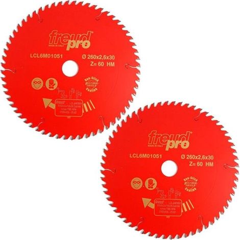 Freud Pro Twin Pack TCT Plunge Saw Blades 165mm x 20mm Bore - 40 + 24 Tooth (1/2)