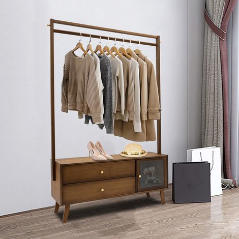 Porte-manteau, 105 avec tiroir et porte à une seule tringle, vestiaire, porte-manteau avec tiroir, vestiaire indépendant (1/5)