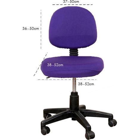 Lot de 2 housses de protection universelles extensibles pour dossier de chaise de bureau/ordinateur, compatibles avec les chaises de dessinateur pivotantes. (1/3)