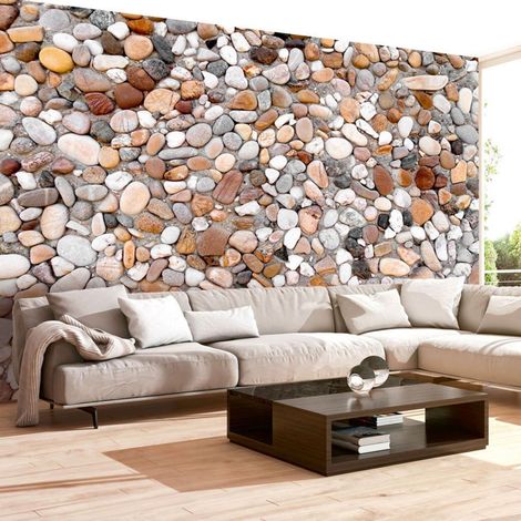 Papier peint plage de galets - 200 x 140 cm
