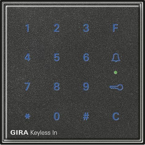 Gira Gira Keyless In Codetastatur Gira TX44 (WG UP) Anthrazit 260567 (1/2)
