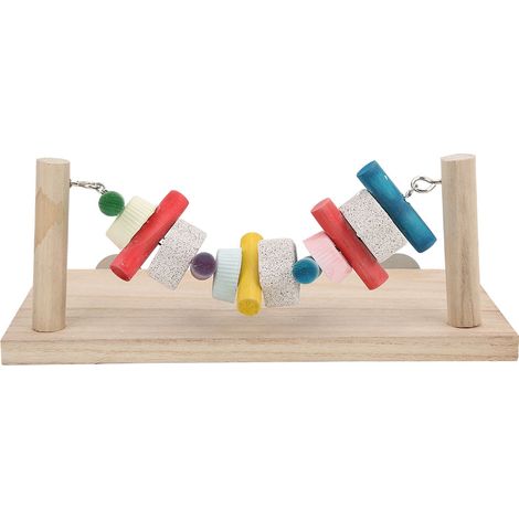 Plateau de saut en bois multifonction anti-mâchonnement pour hamster, lapin, chinchilla (1/5)