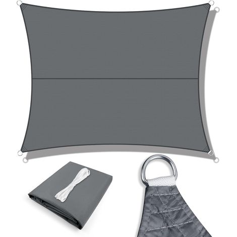 1 Voile d'ombrage,Imperméable,Oxford,Protection UV 95%,Rectangulaire,Jardin Terrasse Patio