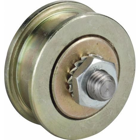 Helm Schiebetor-Stahlrolle (Torrolle) ø 45 mm Laufrolle Stahl verzinkt-gelb