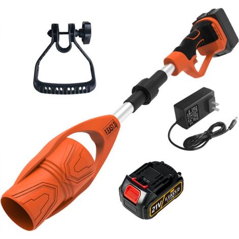 Garden leaf blower, orange, foldable, lithium battery, cordless, high-power blower for snow removal and dust removal (1/5)