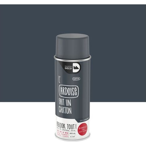 MAISON DECO Peinture aérosol relook tout MAISON DECO gris ardoise satiné 0.400 L (1/3)