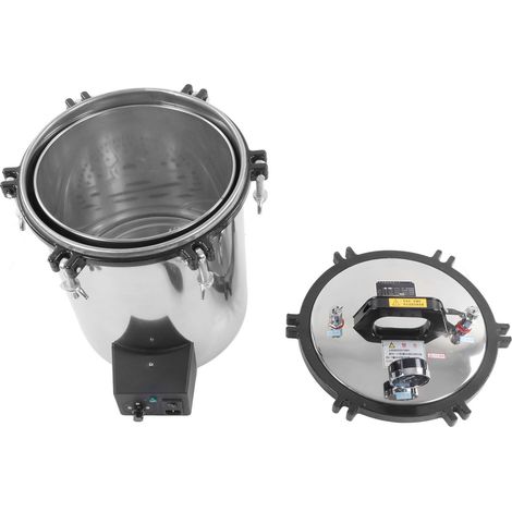 Dampfautoklav mit Zeitschaltuhr, automatischer Edelstahl-Hochdruck-Temperaturkessel für Laborzwecke, 18 l, EU-Stecker, 220 V (1/5)