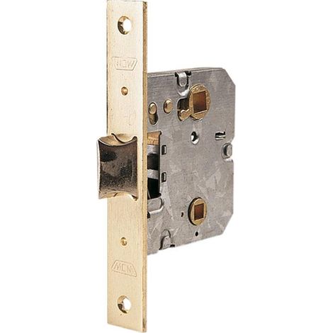 Serrure électrique encastrée 50mm – Frontal laiton pour portes en bois – Entraxe 40mm – Protection renforcée (1/2)