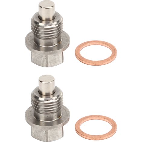 Bouchon de vidange magnétique M14x1,25mm en acier inoxydable, vis à huile DP015, écrou de carter universel pour voiture (1/5)