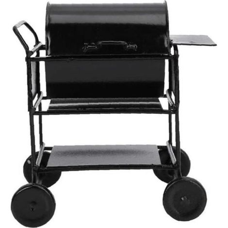 Barbecue Miniature - Four Barbecue Pour Maison De Poupée - Accessoire Décor Cuisine Et Jardin - Lot De 4 (1/2)