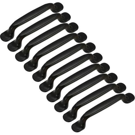 10 pièces armoires de cuisine poignées de porte placard tiroir chambre meubles entraxe 128mm aluminium (1/3)